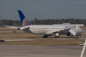 United Airlines Boeing 787-8 Dreamliner i Houston